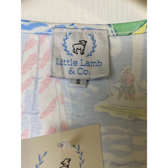 Little Lamb & Company Women's Resort Mom Print Pom Pom Swim Cover Size Small NWT - Picture 3 of 8